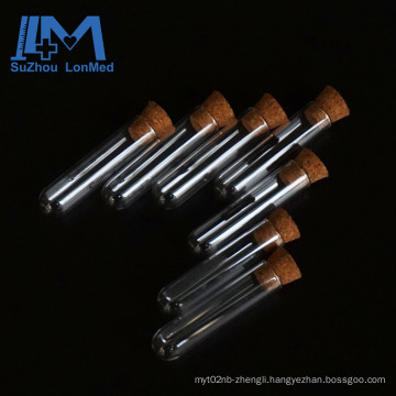 Wholesale 1ml Empty Clear Glass Test Tube With Wooden Cork